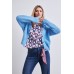 Rabe - 57-114532 Warme licht blauwe gilet met knopen.
